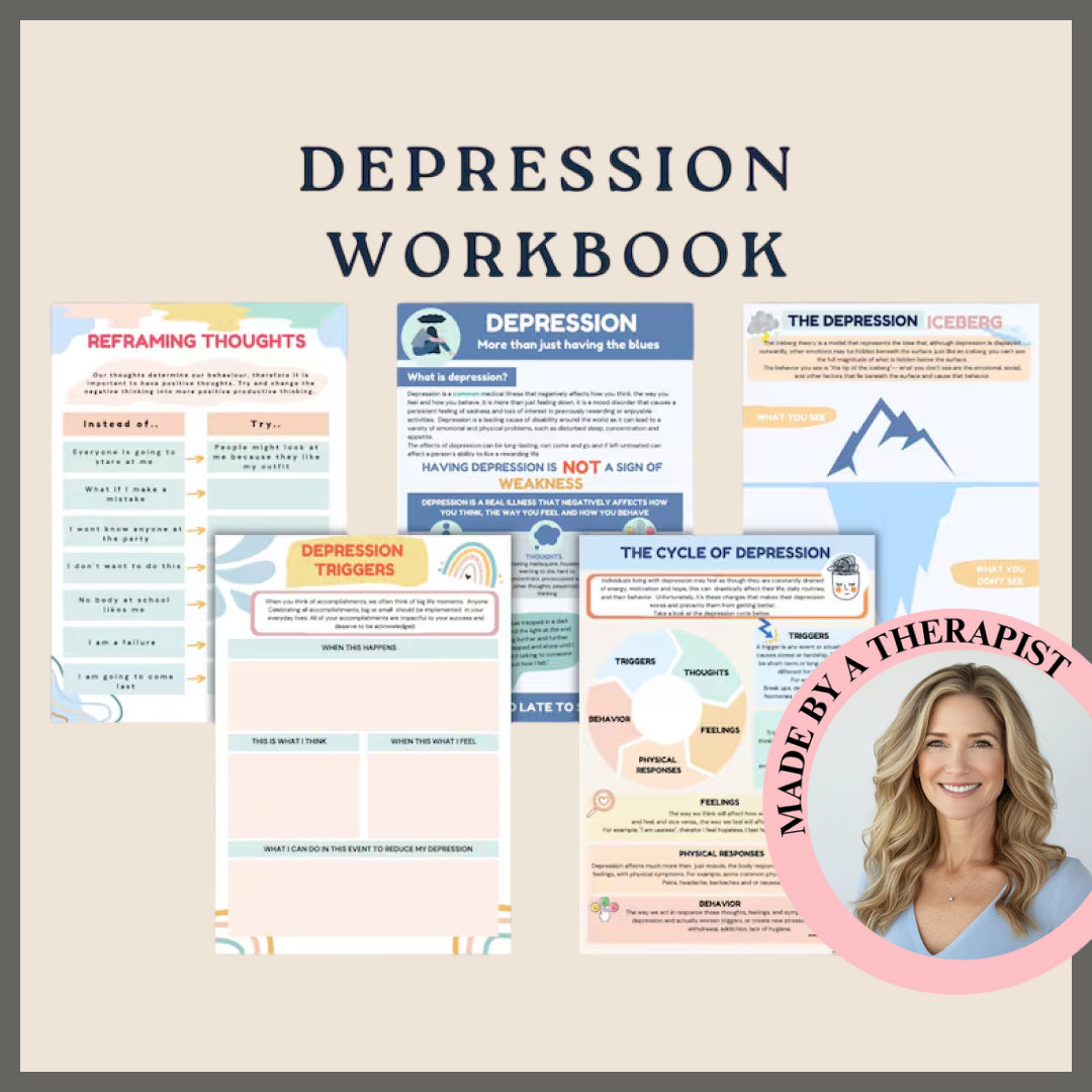 Therapy mega bundle worksheets, counselling tools, psychologist resources, psychoeducation, trauma, depression, anxiety triggers, Dialectics