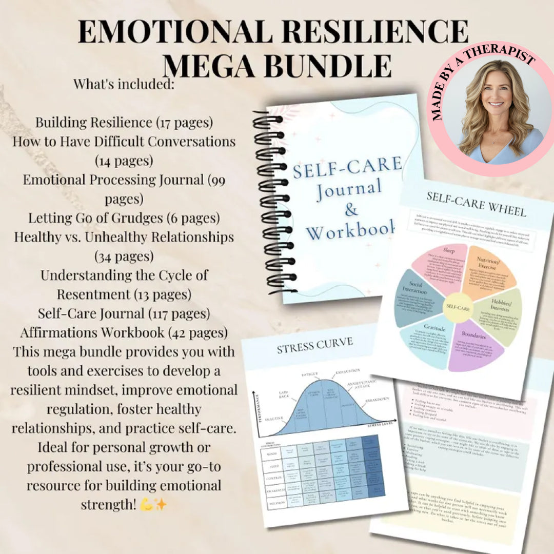 Emotional Resilience Mega Bundle, Self-Identity, Values, and Beliefs