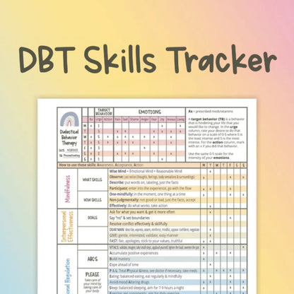 DBT Mega Bundle, Including DBT Skills, Therapy Tools and Worksheets, Mental Health Printables, Cards, Instant Download