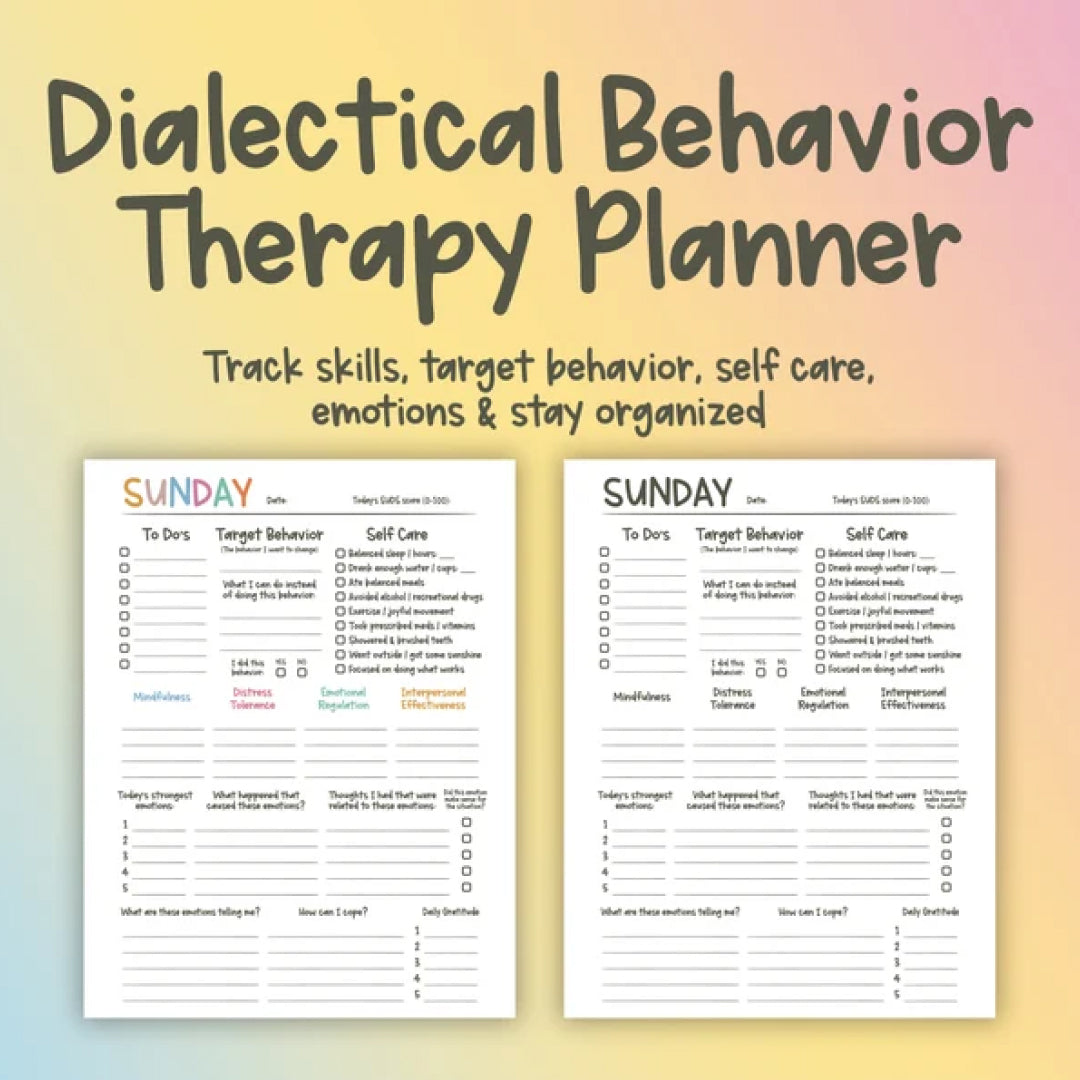 DBT Mega Bundle, Including DBT Skills, Therapy Tools and Worksheets, Mental Health Printables, Cards, Instant Download