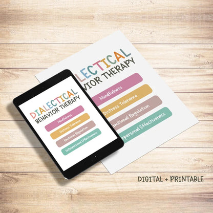 DBT Mega Bundle, Including DBT Skills, Therapy Tools and Worksheets, Mental Health Printables, Cards, Instant Download